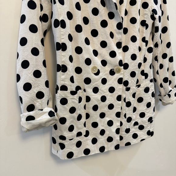 TOPSHOP Academia Lined Blazer Black Polka
Dots - Picture 2 of 11